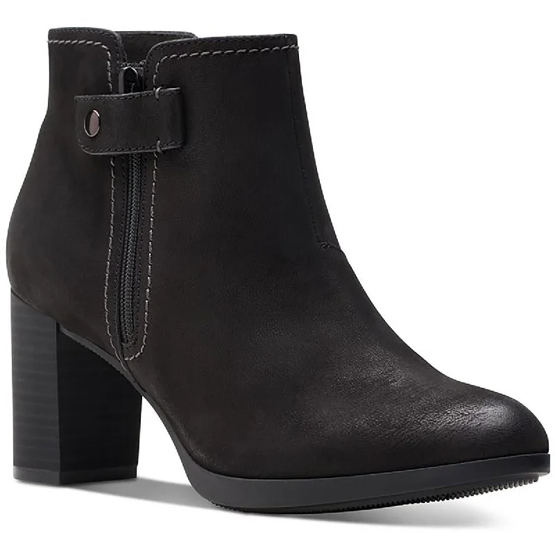 Clarks Womens BAYLA GLOW Leather Laceless Ankle Boots Lightweight Tennis Sneaker Look  