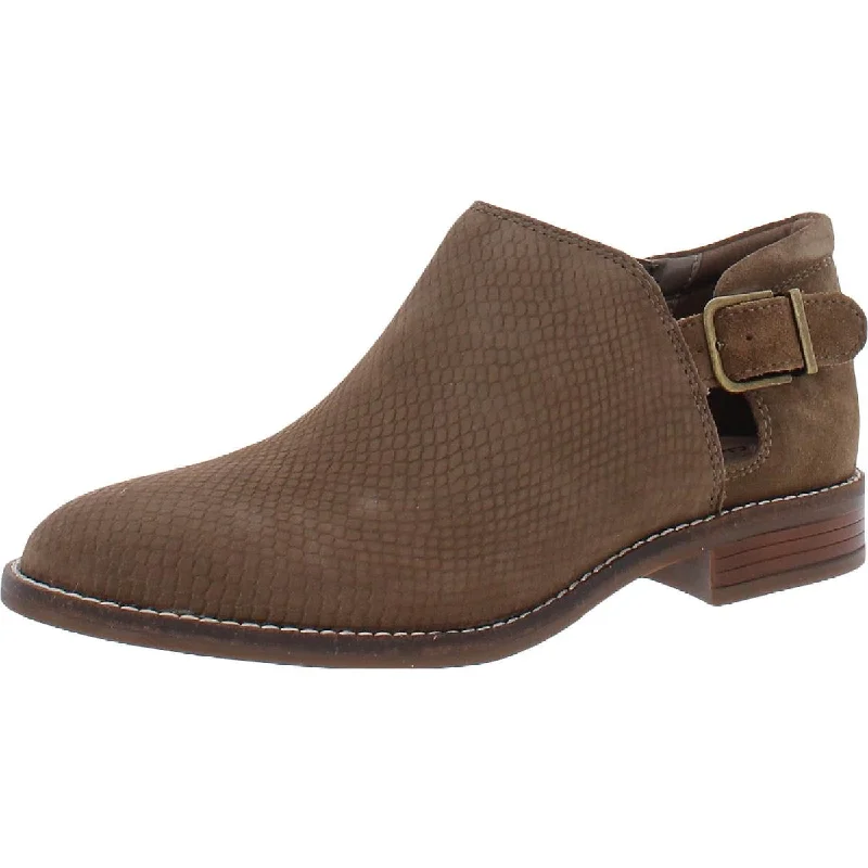 Clarks Womens Camzin Angie Suede Embossed Ankle Boots Victorian - Era Boot Style  