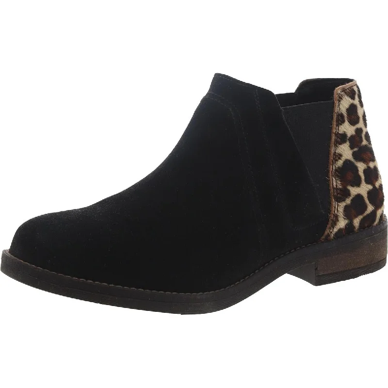 Clarks Womens Demi Beat Suede Calf Hair Ankle Boots British Gentleman Oxford Style  