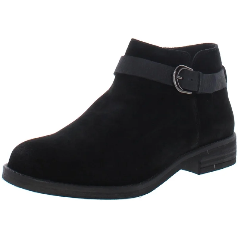Clarks Womens Demi Tone Leather Heeled Ankle Boots Single - Buckle Monk Look  