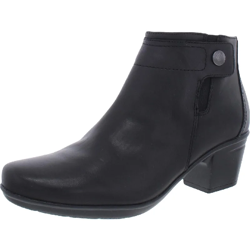 Clarks Womens Emslie Jada Leather Almond Toe Ankle Boots Neon - Accent Sneaker Look  