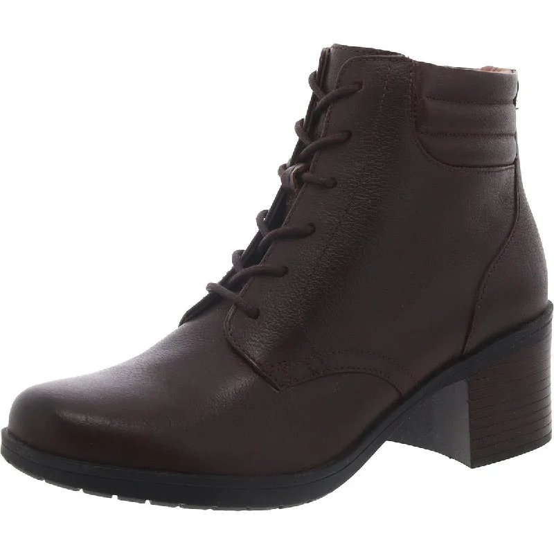 Clarks Womens Hollis Jasmine Leather Lace up Ankle Boots Victorian - Era Boot Style  