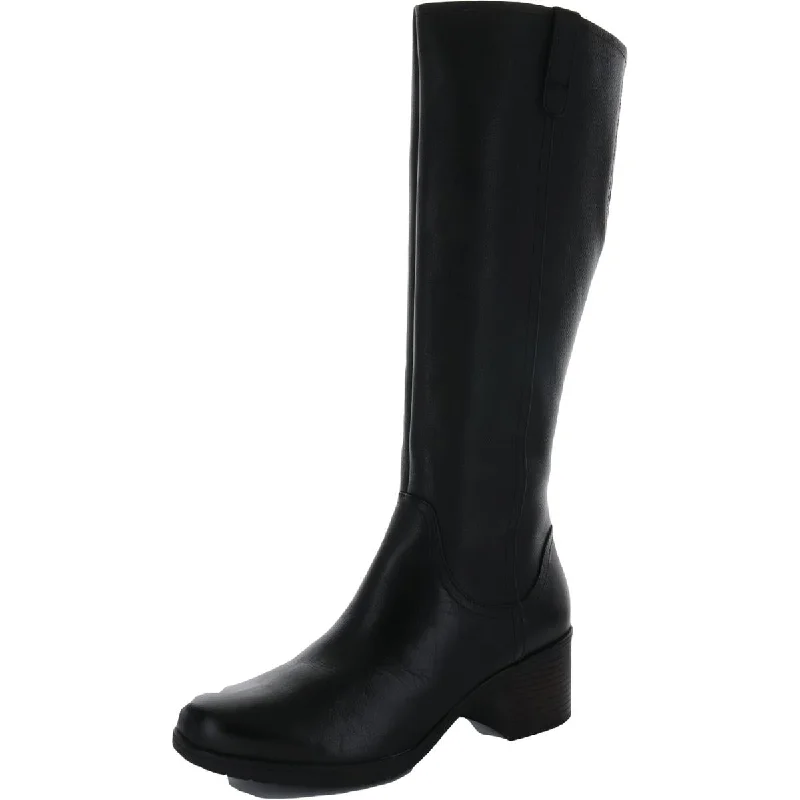 Clarks Womens Hollis Moon Leather Tall Knee-High Boots Strap - Up Sandal Resort Style  