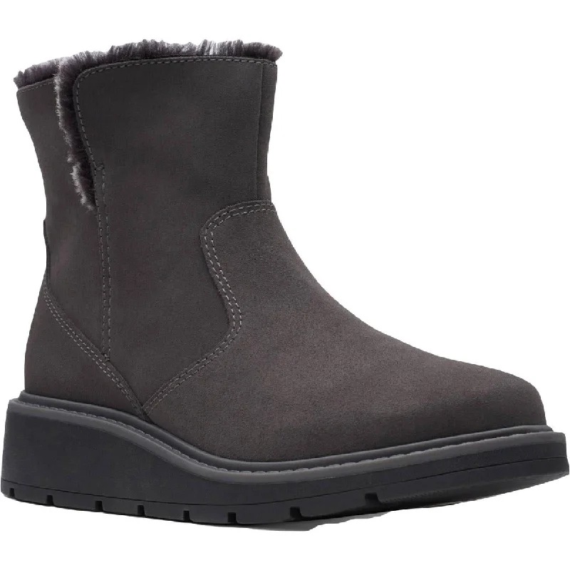 Clarks Womens Ivery Opal Suede Cold Weather Ankle Boots Dressy Chelsea Boot Style 