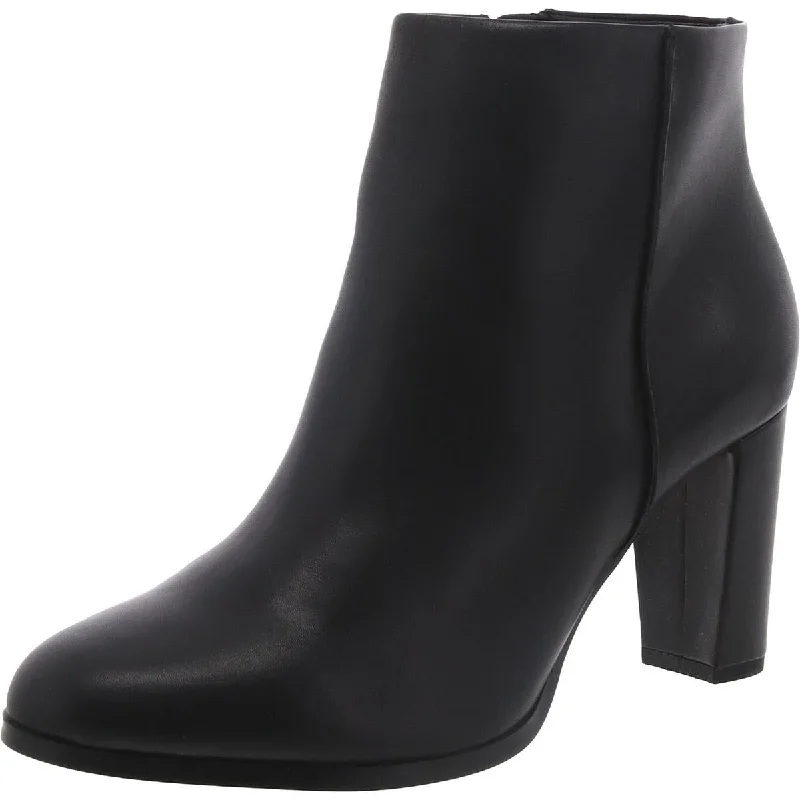 Clarks Womens Kaylin Fern Leather Block Heel Ankle Boots Patchwork Shoe Aesthetic  