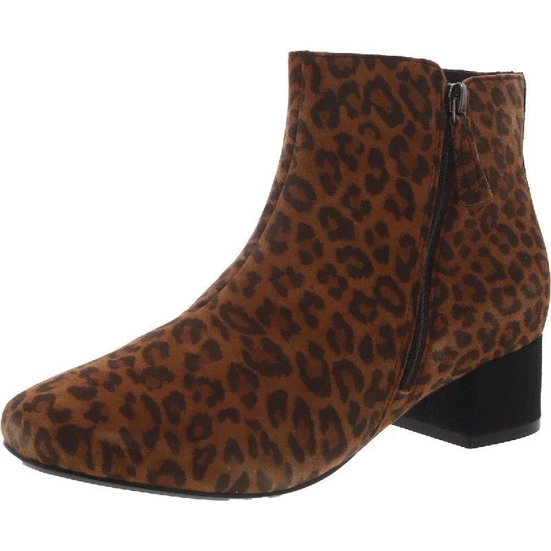 Clarks Womens Marilyn Beth Suede Block Heel Ankle Boots Casual Loafer Style          