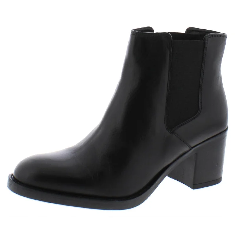 Clarks Womens Mascapone Bay Leather Ankle Block Heel Boot Buckle -
