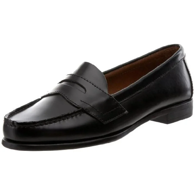 Classic II Womens Leather Slip On Loafers Buckle -