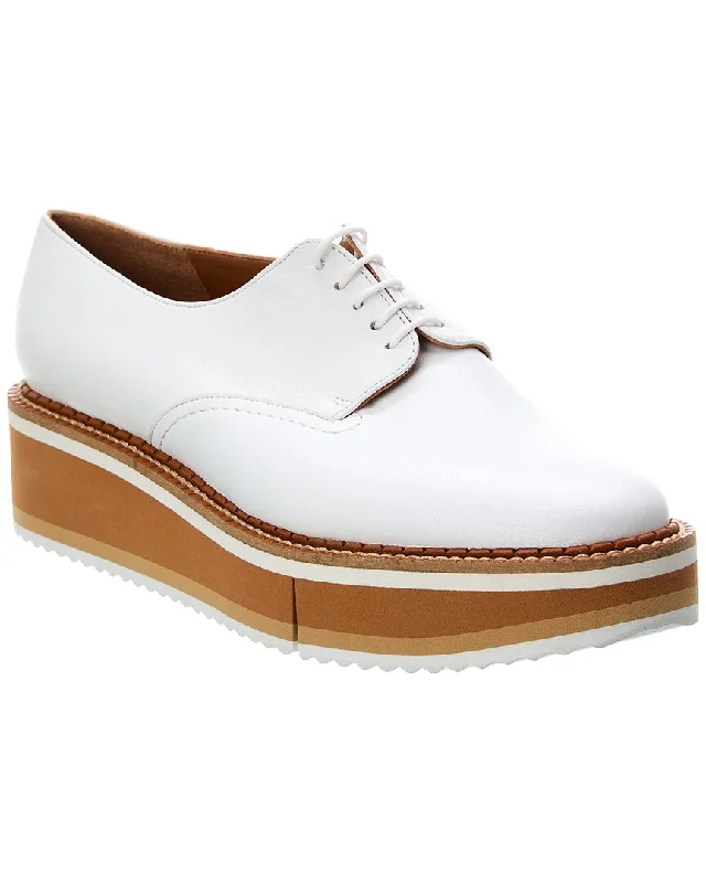 Clergerie Brook 7 Leather Platform Oxford Embroidered Cowboy Boot Design  