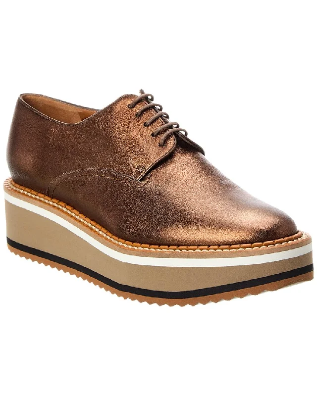 Clergerie Brook Leather Platform Oxford Beaded Moccasin Design 