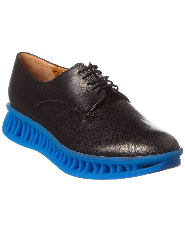 Clergerie Maka Leather Oxford Strap - Up Sandal Resort Style  