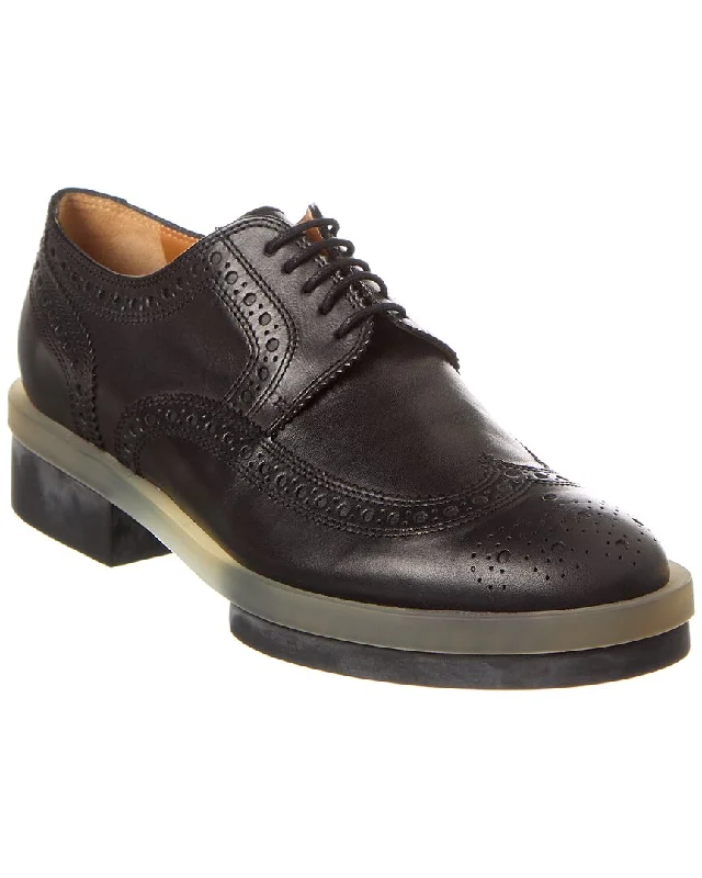 Clergerie Richie Leather Oxford Metallic Trim Shoe Design  