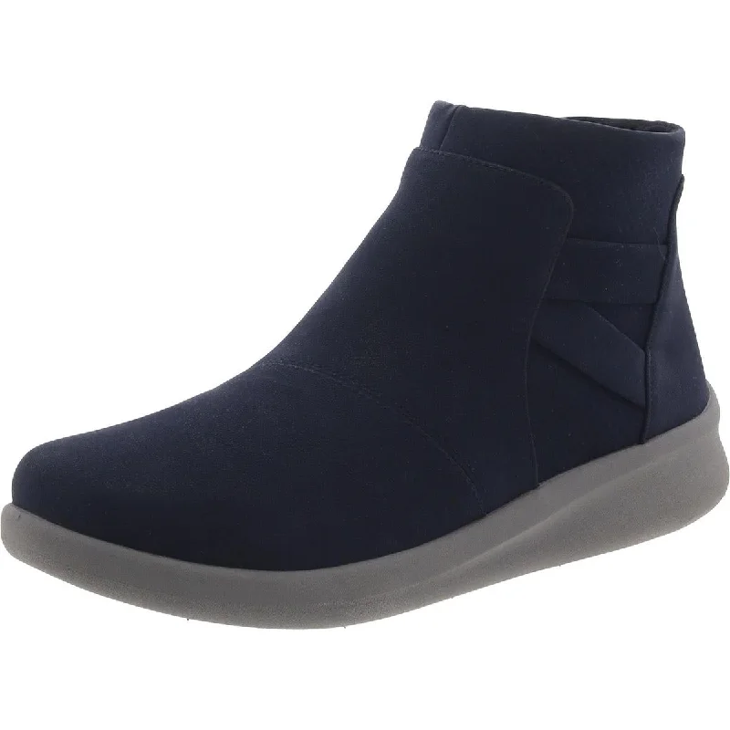 Cloudsteppers by Clarks Womens Sillian2.0 Hi Faux Suede Ankle Boots Moccasin Soft - Sole Style  