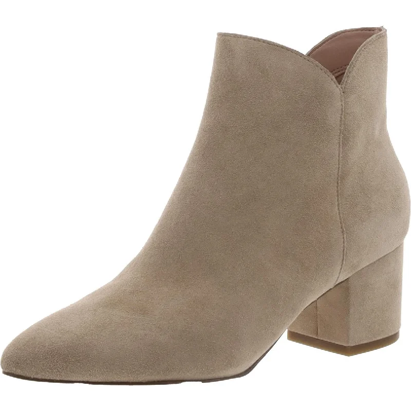 Cole Haan Womens Elyse Faux Suede Block Heel Mid-Calf Boots Zip - Up Boot Style  