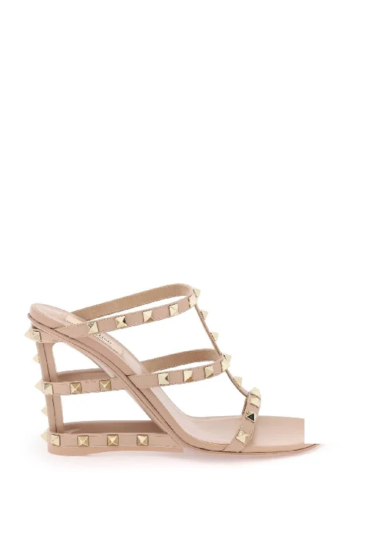 VALENTINO GARAVANI cut-out wedge mules with Retro Plimsoll Style  