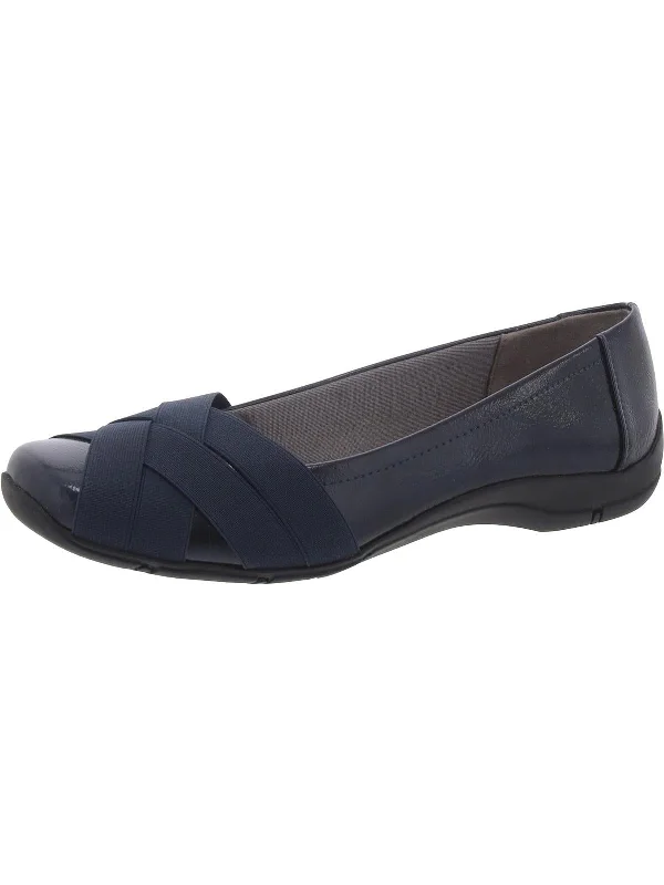 Daisie Womens Faux Leather Slip On Loafers Dressy Chelsea Boot Style 