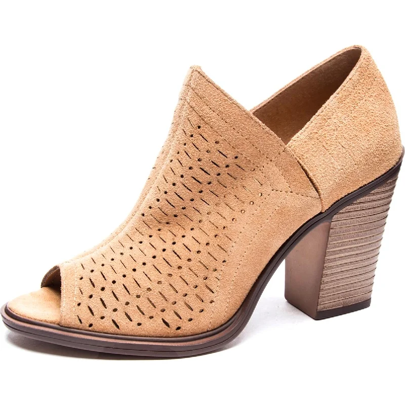 Dirty Laundry Womens Aida Suede Peep Toe Ankle Boots Glow - in - the - Dark Shoe Design  