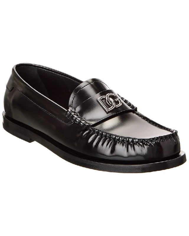 Dolce & Gabbana Leather Loafer Strap - Up Sandal Resort Style  