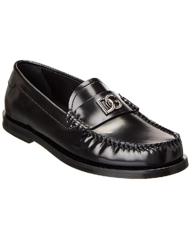 Dolce & Gabbana Leather Loafer Quilted Shoe Design  