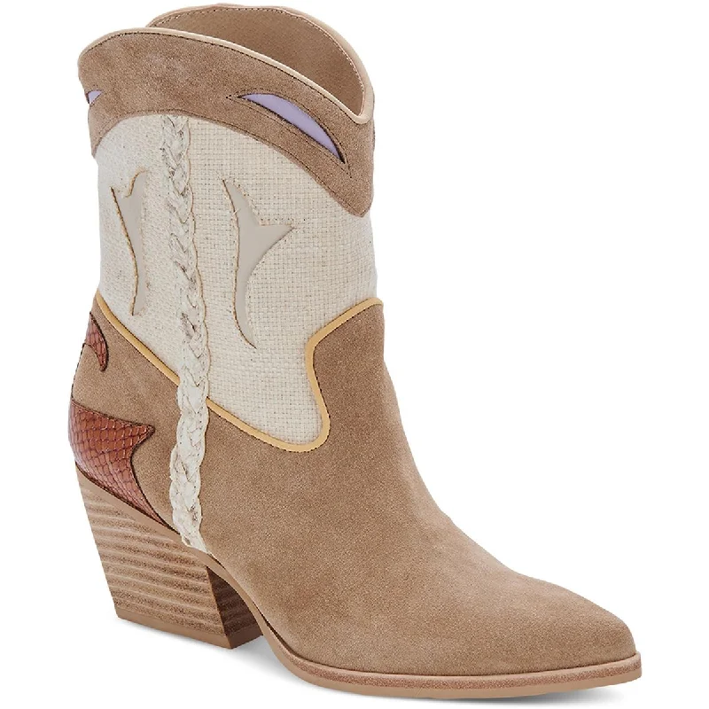 Dolce Vita Womens Farming Lifestyle Cowboy, Western Boots Two - Tone Shoe Design  