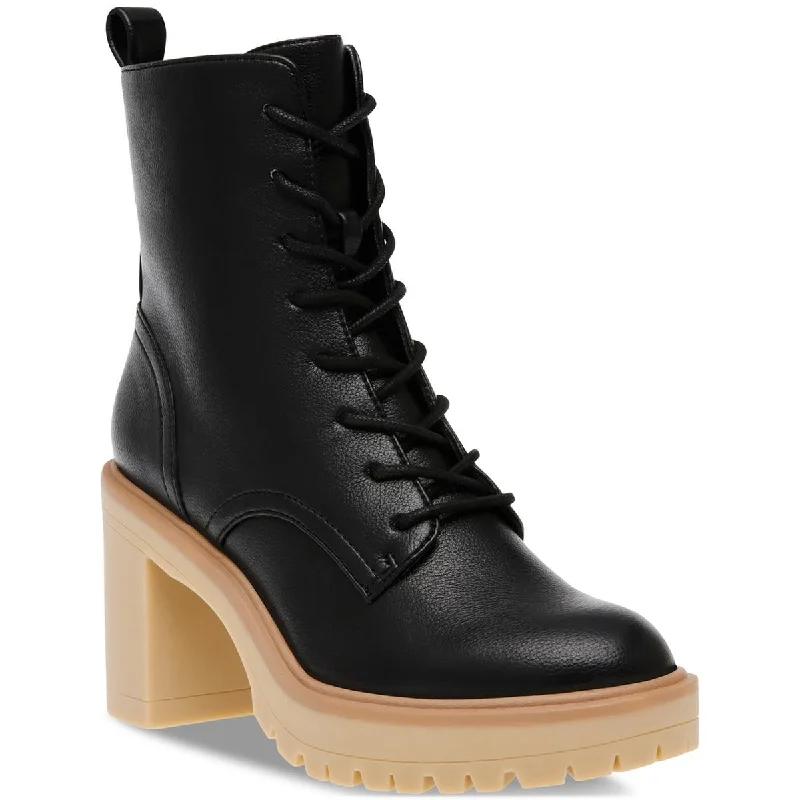 Dolce Vita Womens JAYCOB Faux Leather Block Heel Ankle Boots Hip - Hop Sneaker Style  