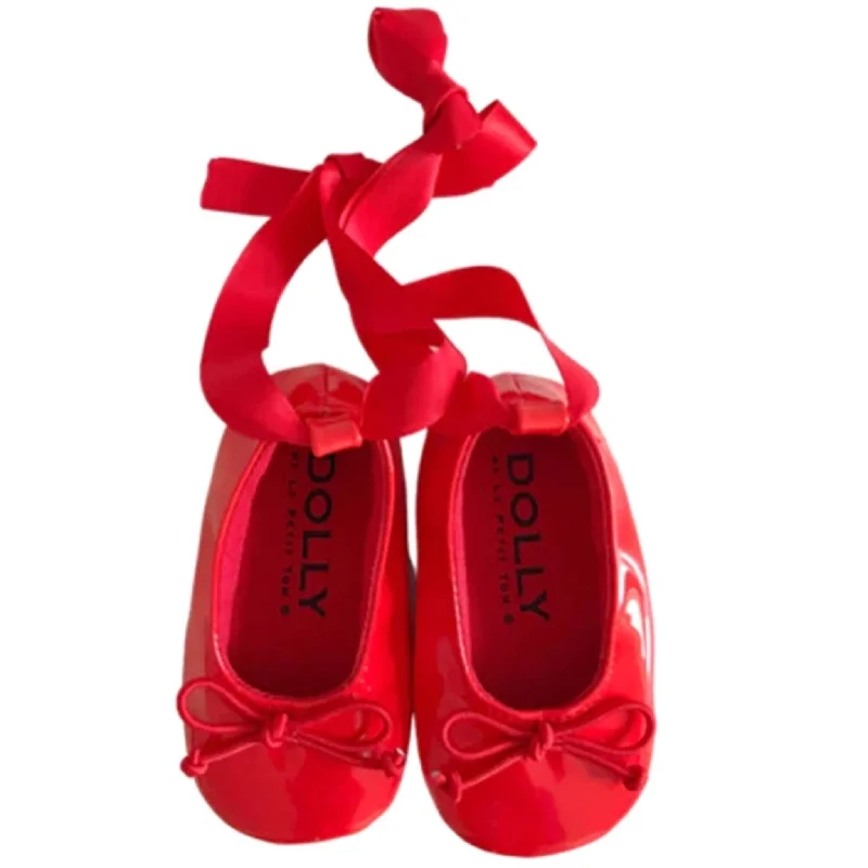 Dolly by Le Petit Tom Ballerina Red Beaded Moccasin Design 