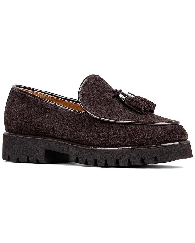 Donald Pliner Eclipse Leather Loafer Tassel Driving Shoe Look 