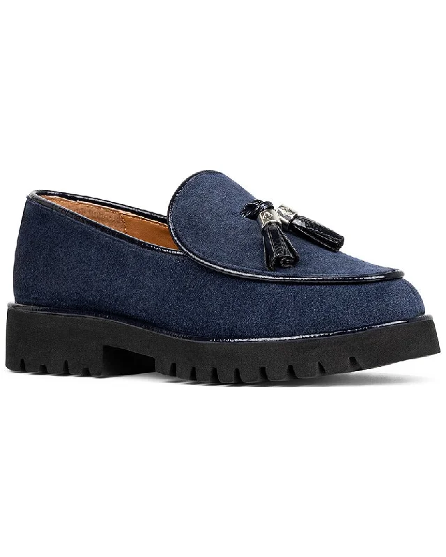 Donald Pliner Eclipse Suede Loafer Chunky Platform Sneaker Style  