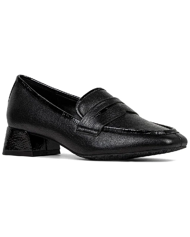 Donald Pliner Tristina Leather Loafer Distressed Leather Shoe Style  