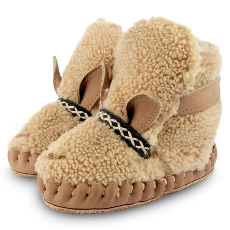 Donsje Baby Kapi Exclusive Lining Alpaca Beige Curly Ivy League Loafer Look 