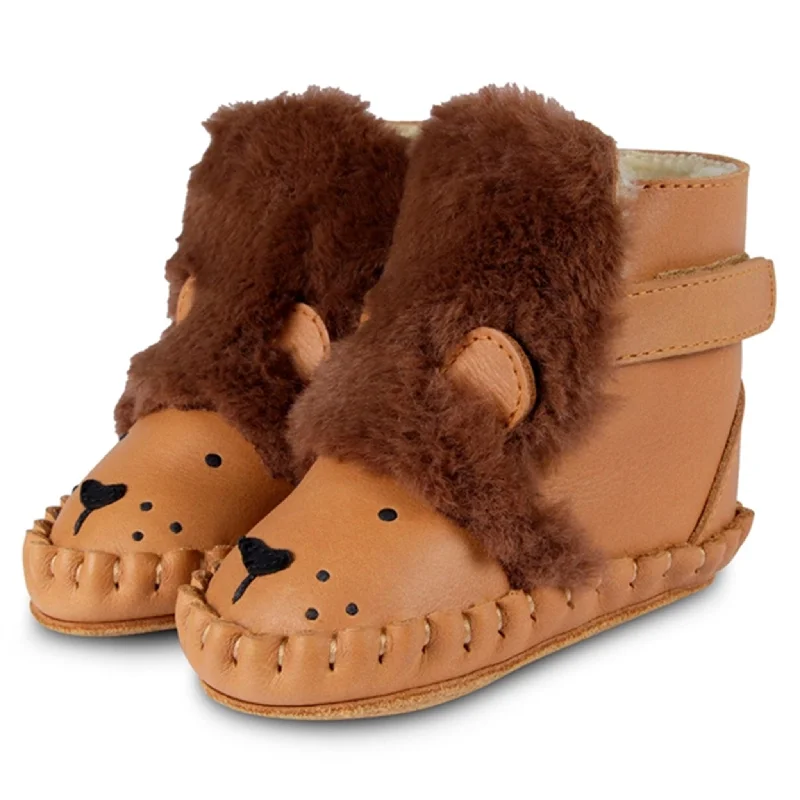 Donsje Baby Kapi Exclusive Lining Leo Camel Business Monk Strap Style  