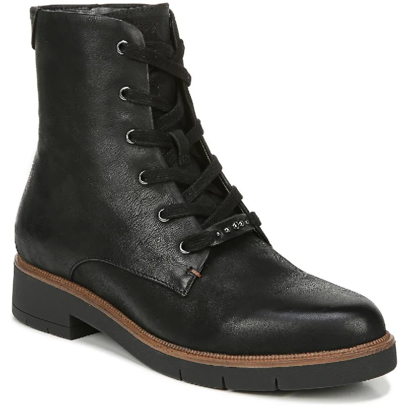 Dr. Scholl's Shoes Womens Guild Block Heel Combat & Lace-up Boots Desert Boot Utility Style  