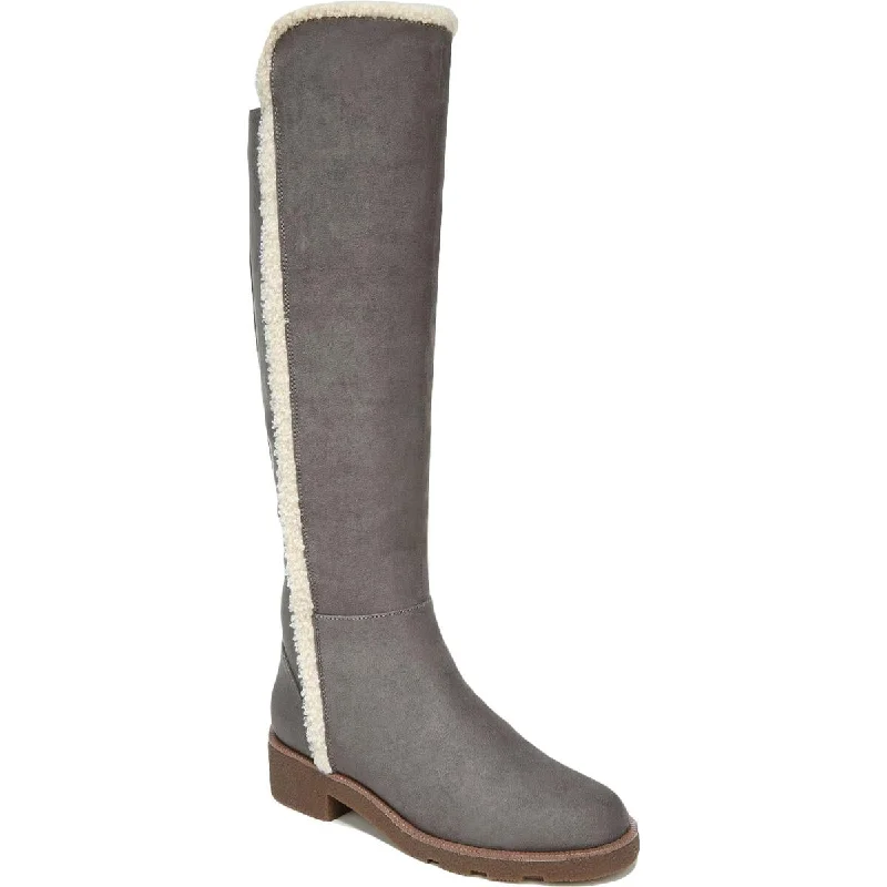 Dr. Scholl's Shoes Womens Talia Microsuede Tall Knee-High Boots Business Monk Strap Style  