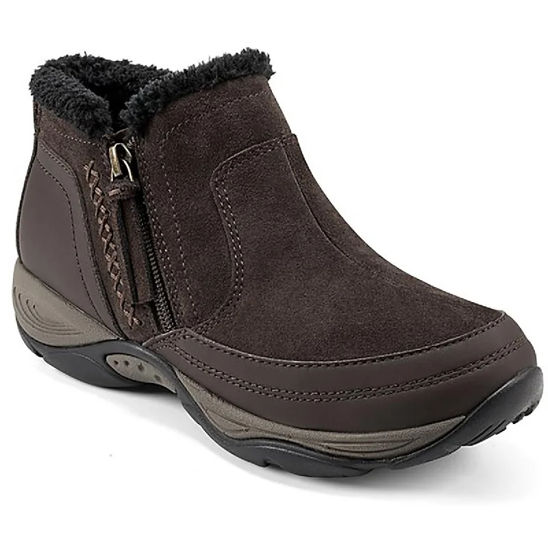 Easy Spirit Womens SEEPIC Leather Side zipper Booties Bespoke Shoe Aesthetic 
