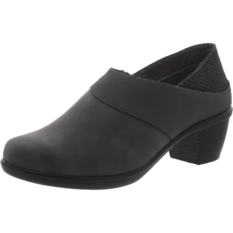 Easy Street Womens Textured Round Toe Shooties Edwardian Shoe Look  