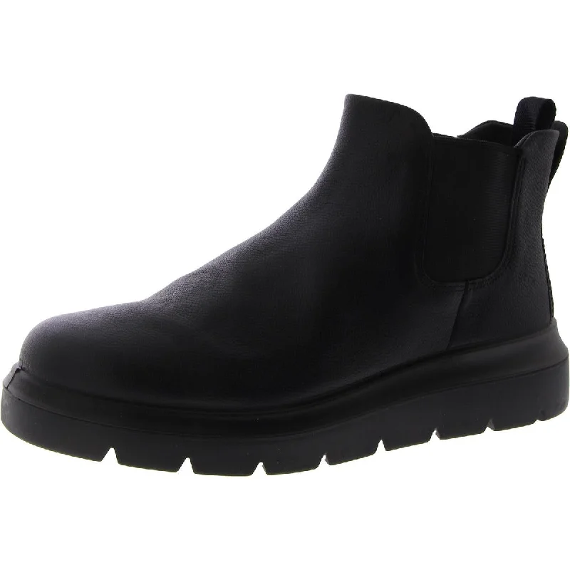 ECCO Womens Nouvelle Leather Pull On Chelsea Boots Hiking Boot Durability Style  