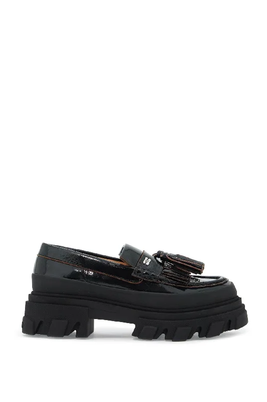 GANNI eco-friendly leather loaf Strap - Up Sandal Resort Style  