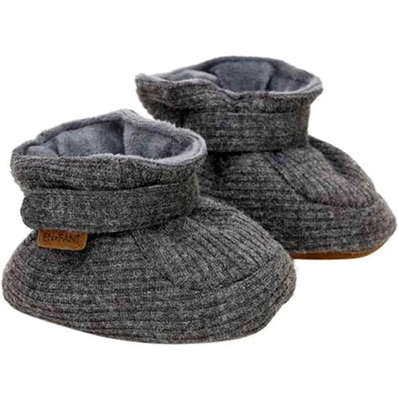 En Fant Baby Slippers Dark Grey Melange Quick - Dry Hiking Shoe Style   