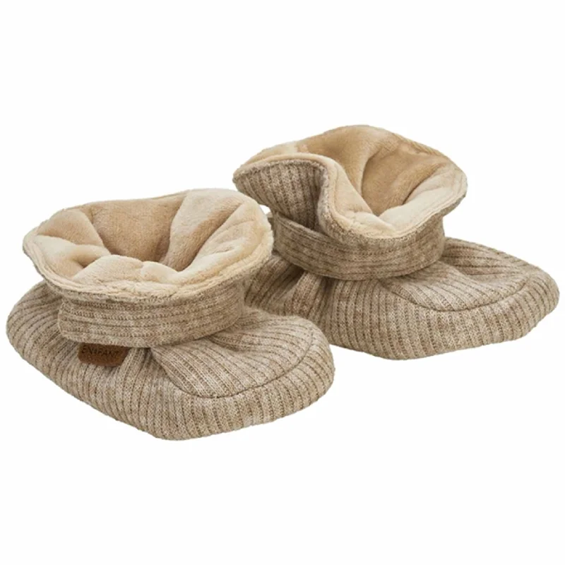 En Fant Baby Slippers Hummus Melange Athleisure Derby Style  