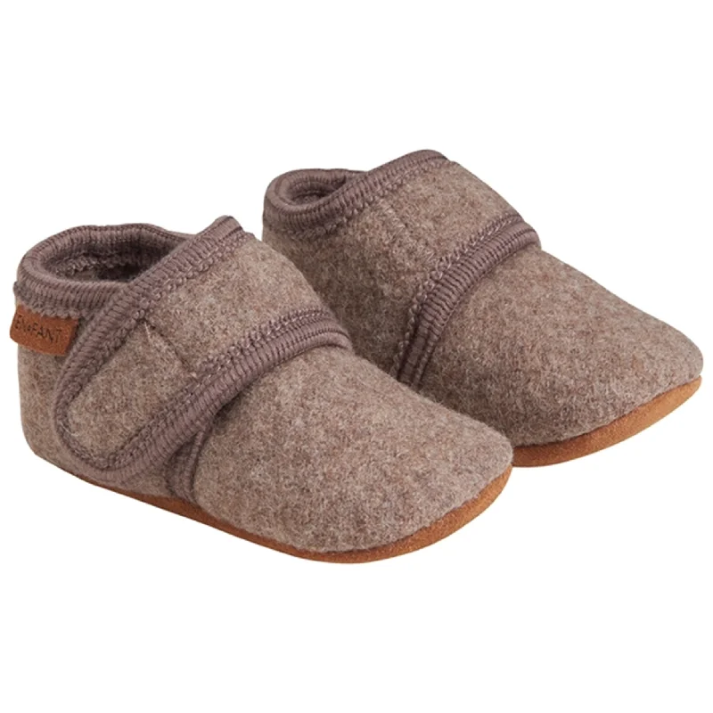 En Fant Baby Wool Slippers Walnut Casual Loafer Style          