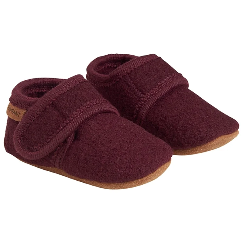 En Fant Baby Wool Slippers Winetasting Sustainable Shoe Design  