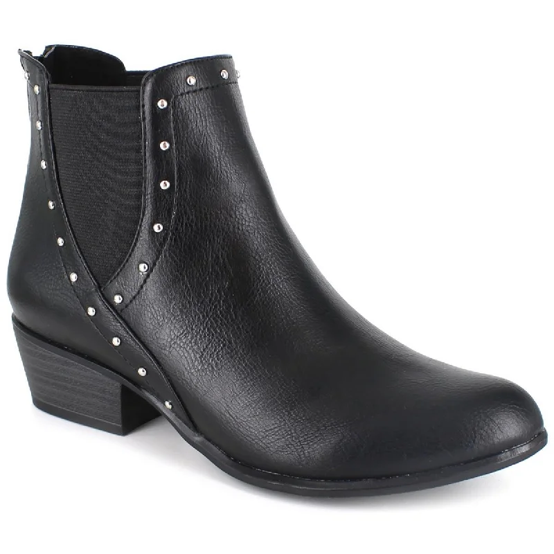 Esprit Womens Teigan Faux Leather Studded Booties Glow - in - the - Dark Shoe Design  