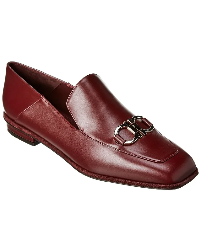 Ferragamo Gancini Leather Loafer Lightweight Tennis Sneaker Look  