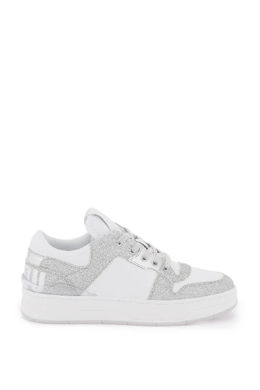 JIMMY CHOO 'florent' glittered sneakers with lettering logo Patchwork Shoe Aesthetic  