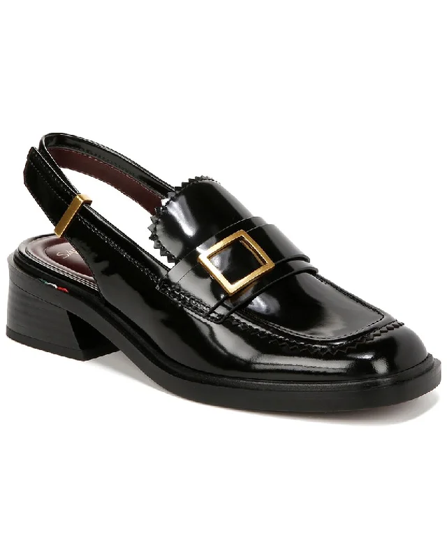Franco Sarto Gianna Leather Slingback Rubber - Sole Plimsoll Look  