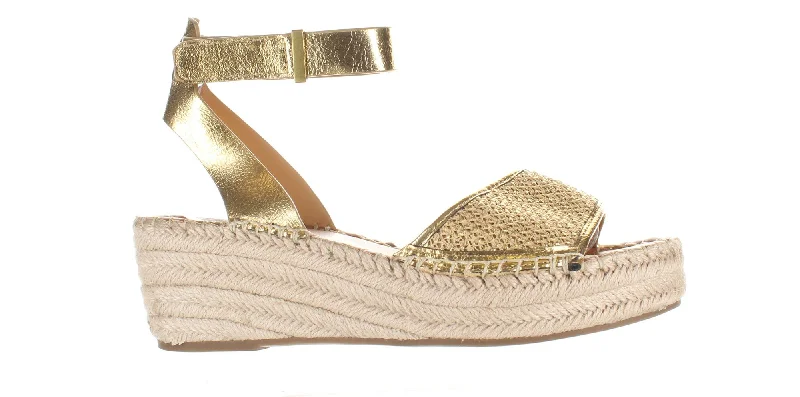 Franco Sarto Womens Espadrille Sz 7.5 Distressed Leather Shoe Style  