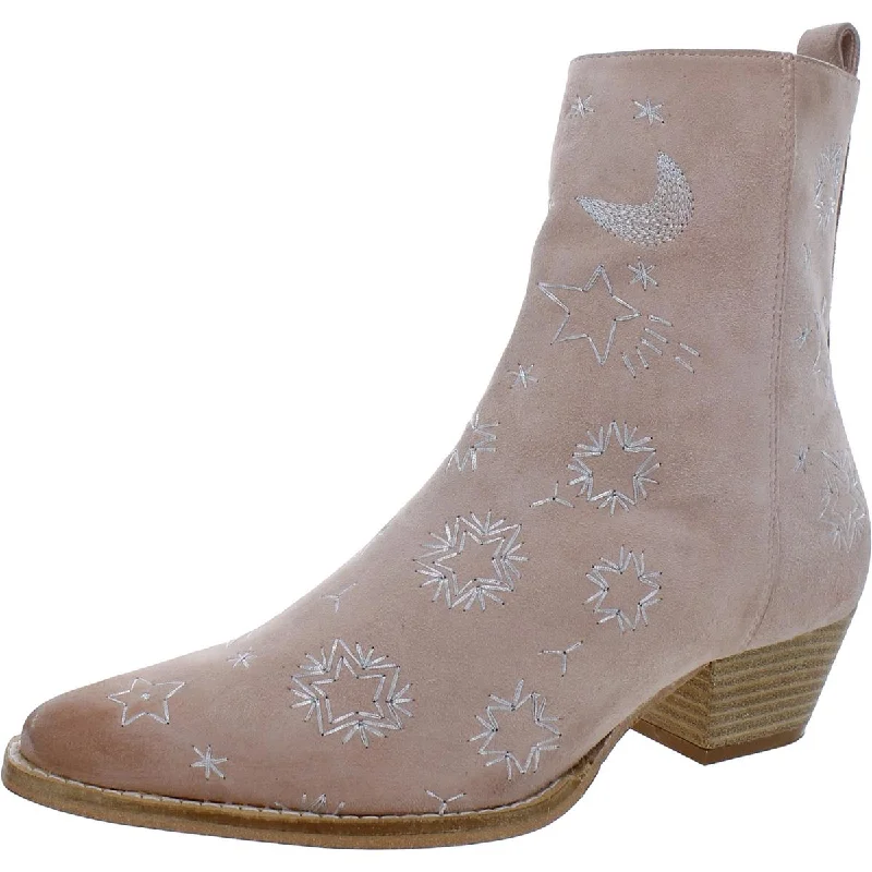 Free People Womens Bowers Padded Insole Suede Cowboy, Western Boots Ivy League - Inspired Derby Look 