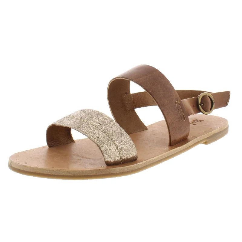 Frye Womens Ally 2 Leather Slingback Flat Sandals Lightweight Tennis Sneaker Look  