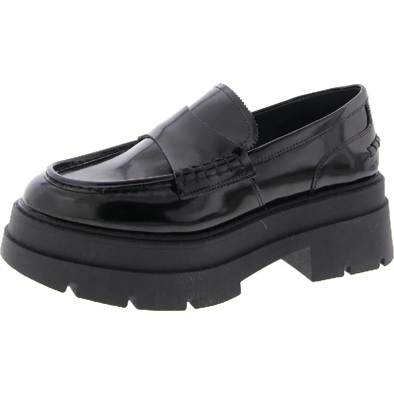 Gaven Womens Leather Slip On Loafers Hiking Boot Durability Style  