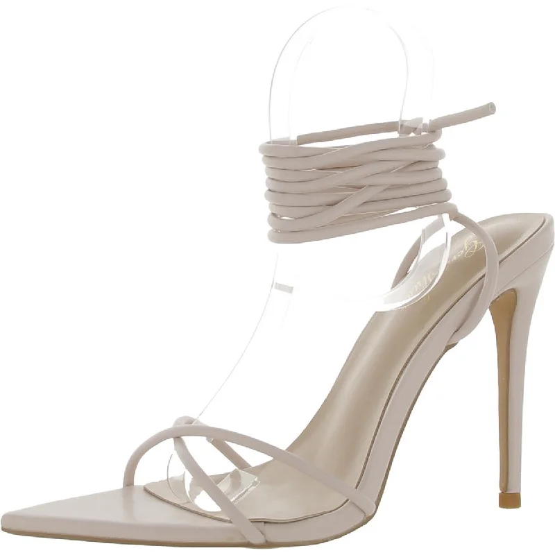 GENSHUO Womens Faux Leather Dressy Strappy Sandals Chunky Platform Sneaker Style  